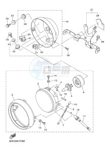 XVS950CR XVS950 CAFE RACER XV950 RACER 60TH ANNIV. (B33E) drawing HEADLIGHT