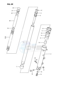 GSX1100 (E2) drawing FRONT DAMPER (MODEL J)