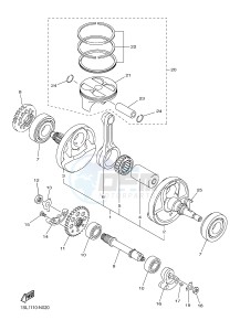 YZ450F (1SL5 1SL6 1SL7 1SL8) drawing CRANKSHAFT & PISTON