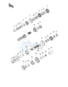 KZ 750 G [LTD II] (G1) [LTD II] drawing TRANSMISSION