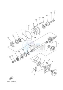 YXC700E VIKING VI EPS (2US9) drawing MIDDLE DRIVE GEAR