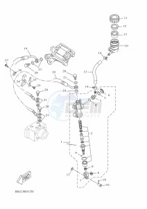 MT-125 MTN125-A (B6G1) drawing REAR MASTER CYLINDER