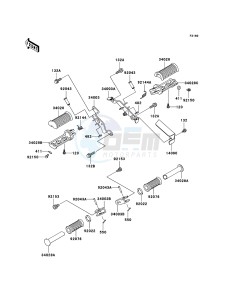 ELIMINATOR 125 BN125-A8 GB XX (EU ME A(FRICA) drawing Footrests