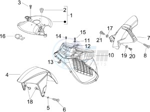 Runner 125 VX 4t SC (UK) UK drawing Wheel housing - Mudguard