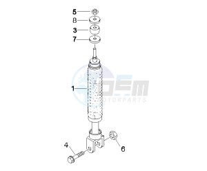 LX 50 2T E2 Touring (30Kmh) drawing Rear suspension - Shock absorber - s