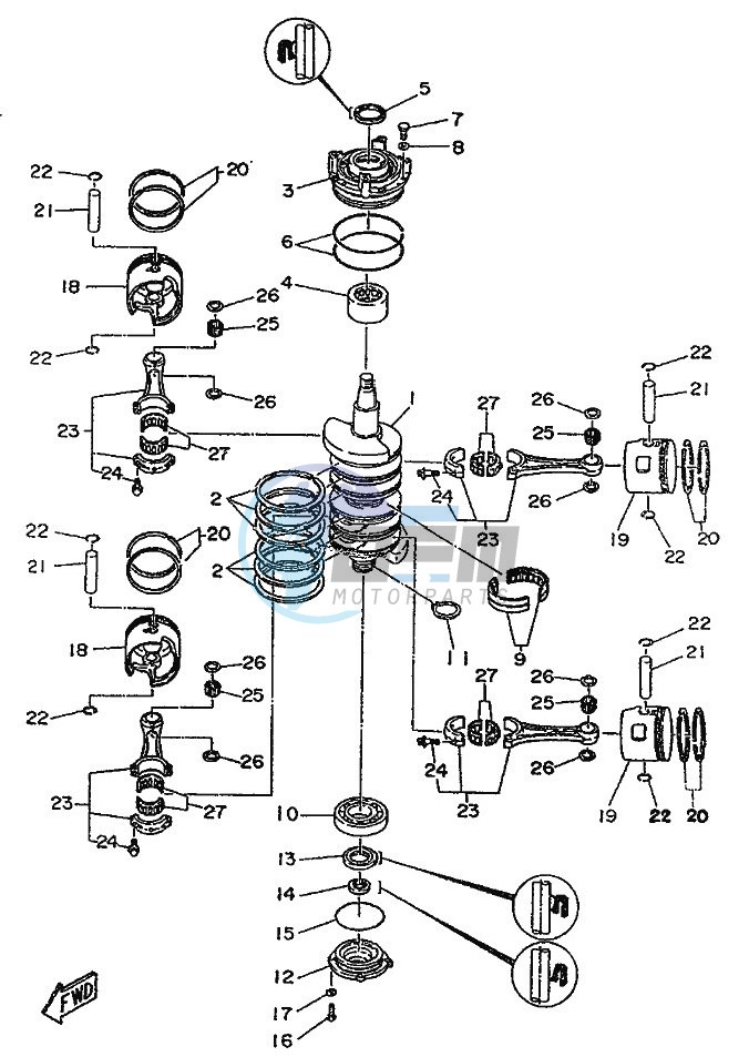 CRANKSHAFT--PISTON