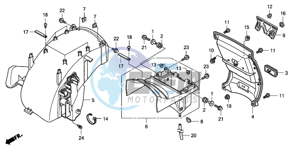 REAR FENDER (2) (6-BR) (7 /8-BR,KO,2U)