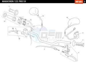 MARATHON-125-E4-PRO-SM-BLACK drawing HANDLEBARS