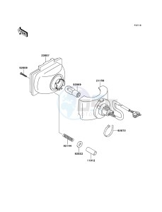 KLF250 KLF250A6F EU GB drawing Headlight(s)