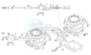 RS 125 drawing Cylinder - Exhaust valve