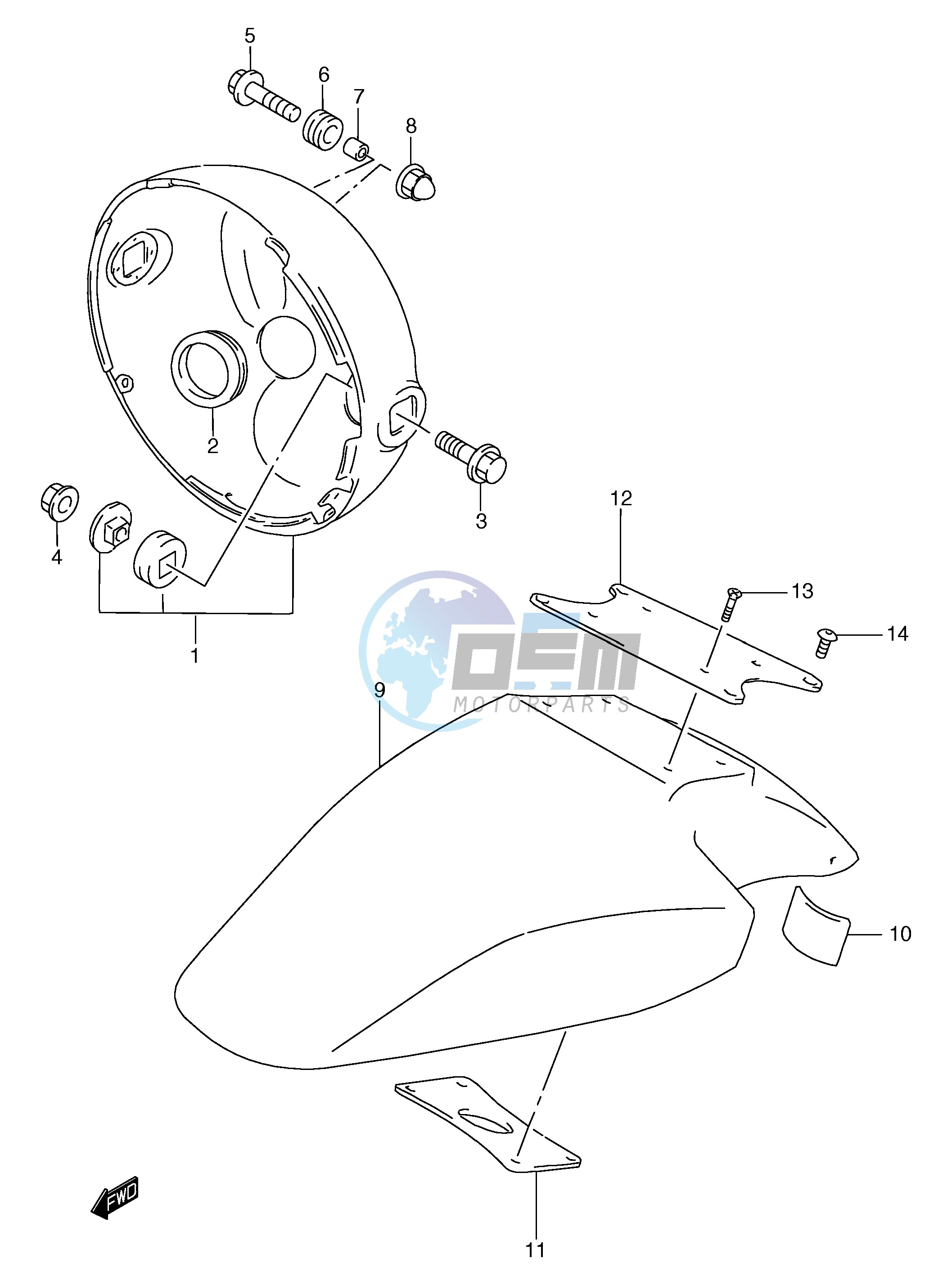 FRONT FENDER (GSF1200T V W X Y)