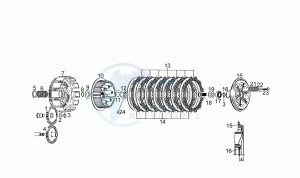 Pegaso 650 drawing Clutch N -S