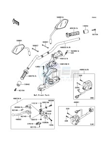 VERSYS_ABS KLE650DDF XX (EU ME A(FRICA) drawing Handlebar