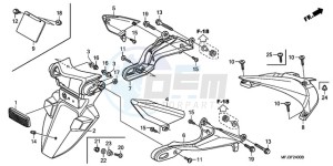 CBR600RR9 Europe Direct - (ED / MK) drawing REAR FENDER