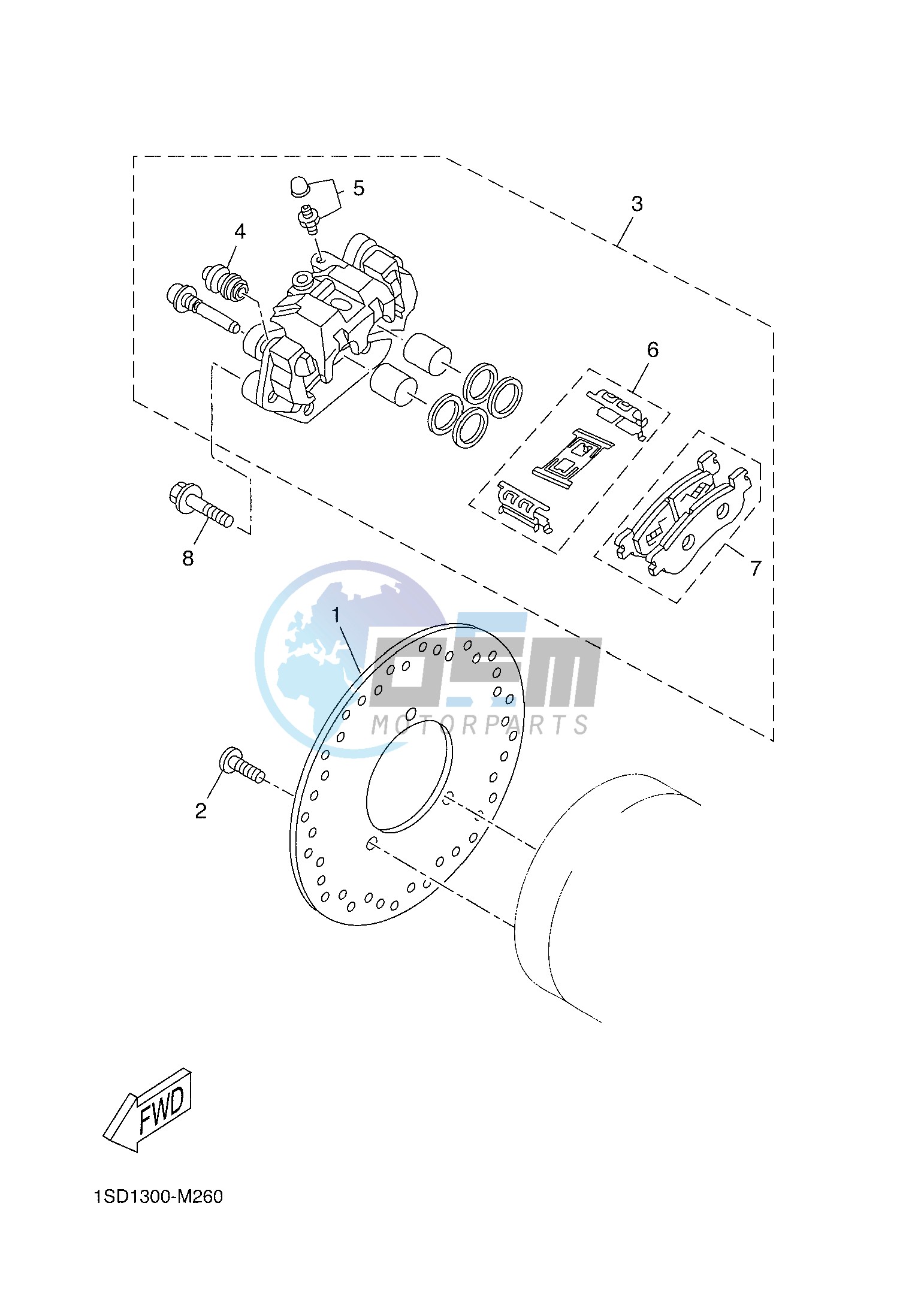 REAR BRAKE CALIPER