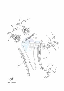 YFZ450R (BKDH) drawing CAMSHAFT & CHAIN