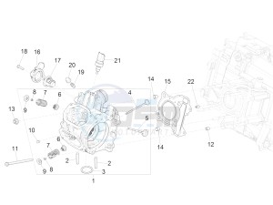 GTS 150 SUPER 4T 3V IE ABS E4 (EMEA) drawing Cylinder head unit - Valve