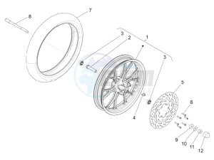 RS4 125 4T (AU, CA, EU, HK, J, RU, S, USA) drawing Front wheel