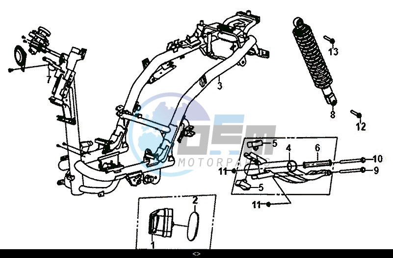 FRAME BODY ENGINE MOUNT