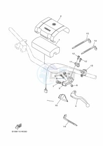 YZ250X (BF1M) drawing HANDLE SWITCH & LEVER