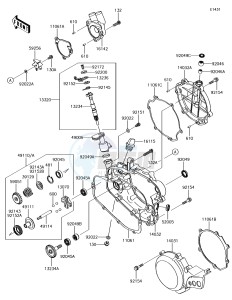 KX85 KX85CJF EU drawing Engine Cover(s)