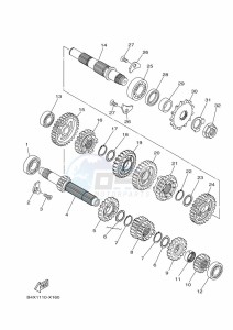 YZ125 (B4XJ) drawing TRANSMISSION