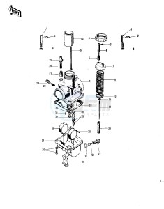 F81 M drawing CARBURETOR -- 71 F81M- -