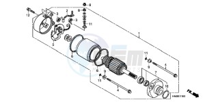 TRX250XD TRX250X Australia - (U) drawing STARTER MOTOR