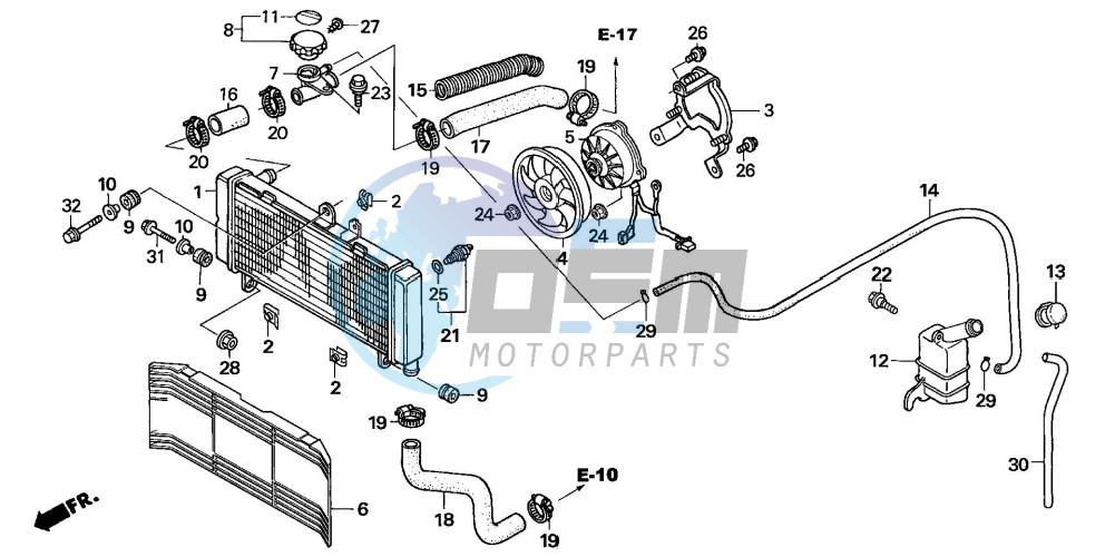 RADIATOR (CB600N6/NA6)