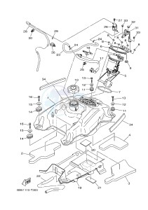 YFM450FWBD KODIAK 450 EPS (BB5A) drawing FUEL TANK