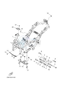 YP125R X-MAX125 (2DM7 2DM7) drawing FRAME