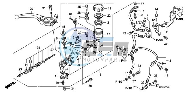 FR. BRAKE MASTER CYLINDER (CBR1000RA)