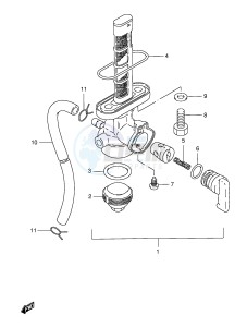 TS185ER (E1) drawing FUEL COCK (TS185ERT ERW ERX ERY ERK1)