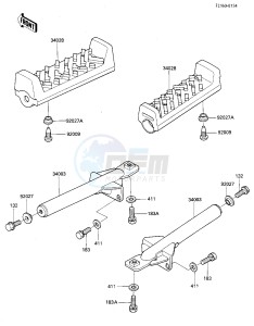 KLF 185 A [BAYOU 185] (A2-A4) [BAYOU 185] drawing FOOTRESTS