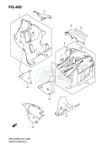 GSX1300R (E2) Hayabusa drawing UNDER COWLING (MODEL K7 FOR CZZ)