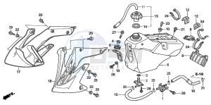 CRF450R drawing FUEL TANK (CRF450R5,6,7,8 )