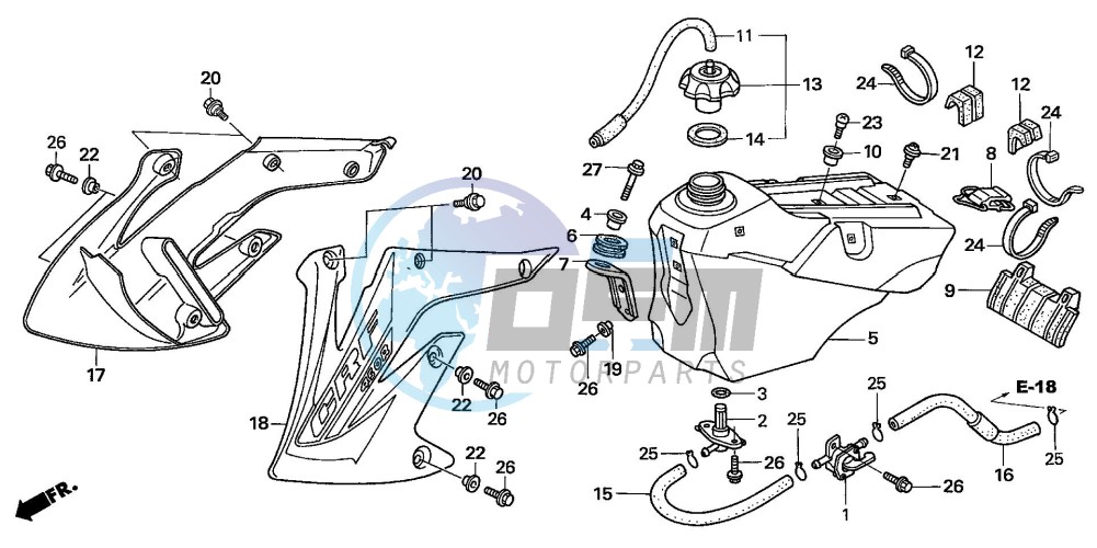 FUEL TANK (CRF450R5,6,7,8 )