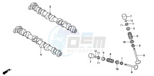 CBF1000T drawing CAMSHAFT/VALVE