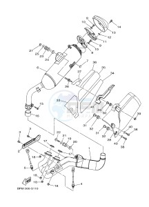 XT1200Z SUPER TENERE ABS (BP81) drawing EXHAUST