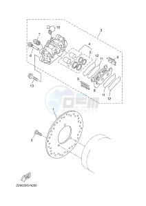 YPR125RA XMAX 125 ABS EVOLIS 125 ABS (2DMC 2DMC) drawing REAR BRAKE CALIPER