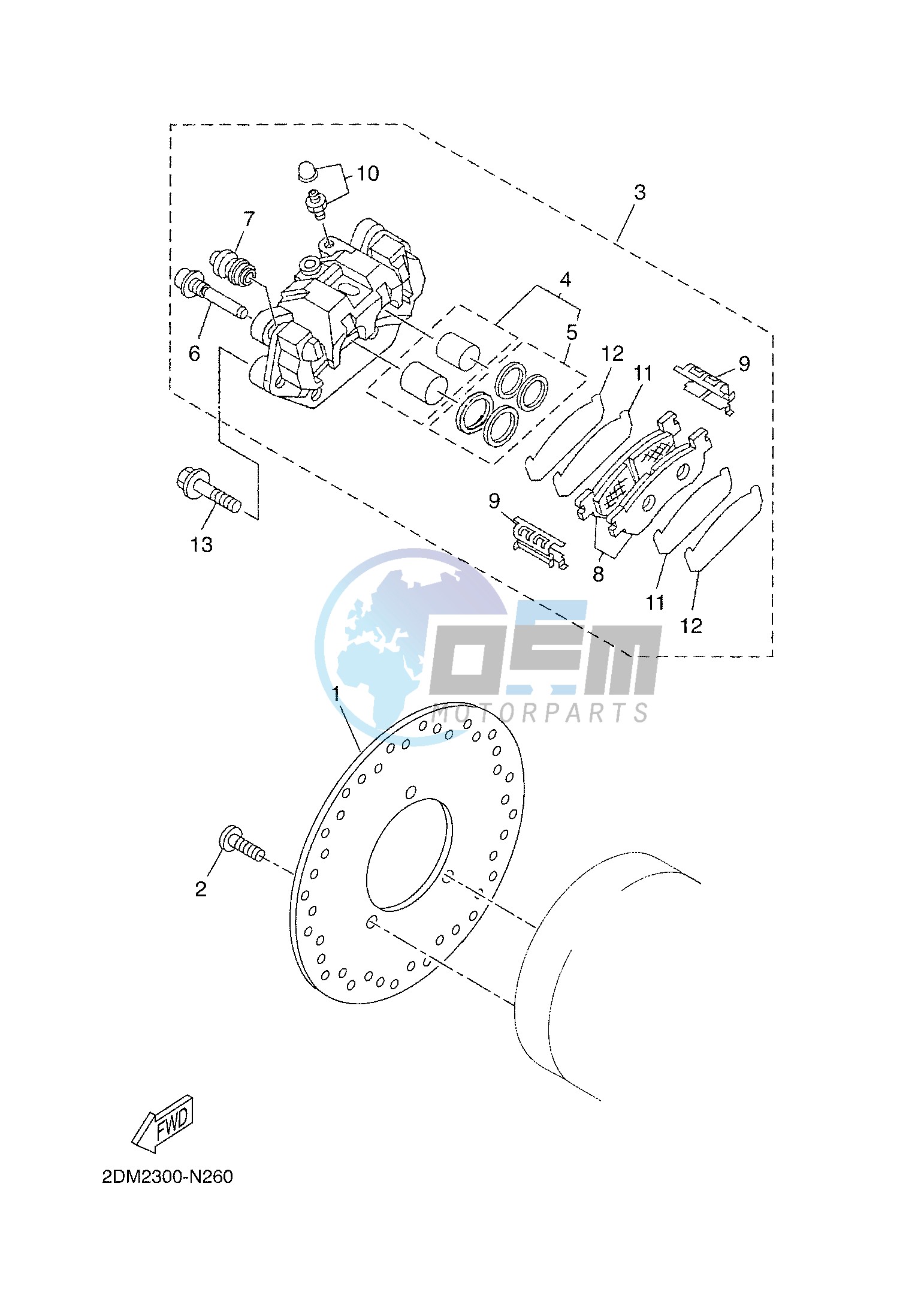 REAR BRAKE CALIPER