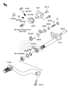 RM-Z250 (E19) drawing GEAR CHANGE MECHANISM