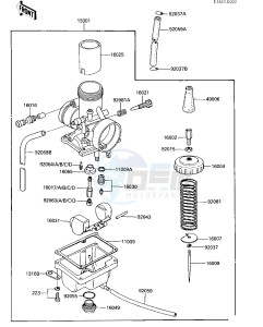 KDX 80 C [KDX80] (C1-C5) [KDX80] drawing CARBURETOR-- KDX80-C1_C2_C3- -