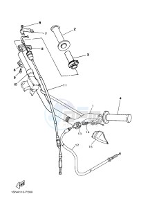 YZ85LW (1SND 1SNF 1SPD 1SPF) drawing STEERING HANDLE & CABLE