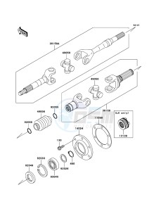 MULE 3010 4x4 KAF620E6F EU drawing Drive Shaft-Rear