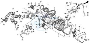 NV600C drawing AIR CLEANER