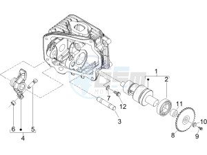 Zip & Zip 100 drawing Camshaft - Rocking levers support unit