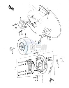 KDX 420 B [KDX420] (B1) [KDX420] drawing IGNITION_GENERATOR