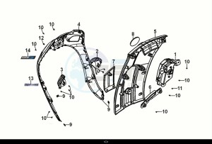 FIDDLE IV 125 (XG12WW-IT) (E5) (M1) drawing FRONT COVER