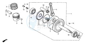 XR100R drawing CRANKSHAFT/PISTON